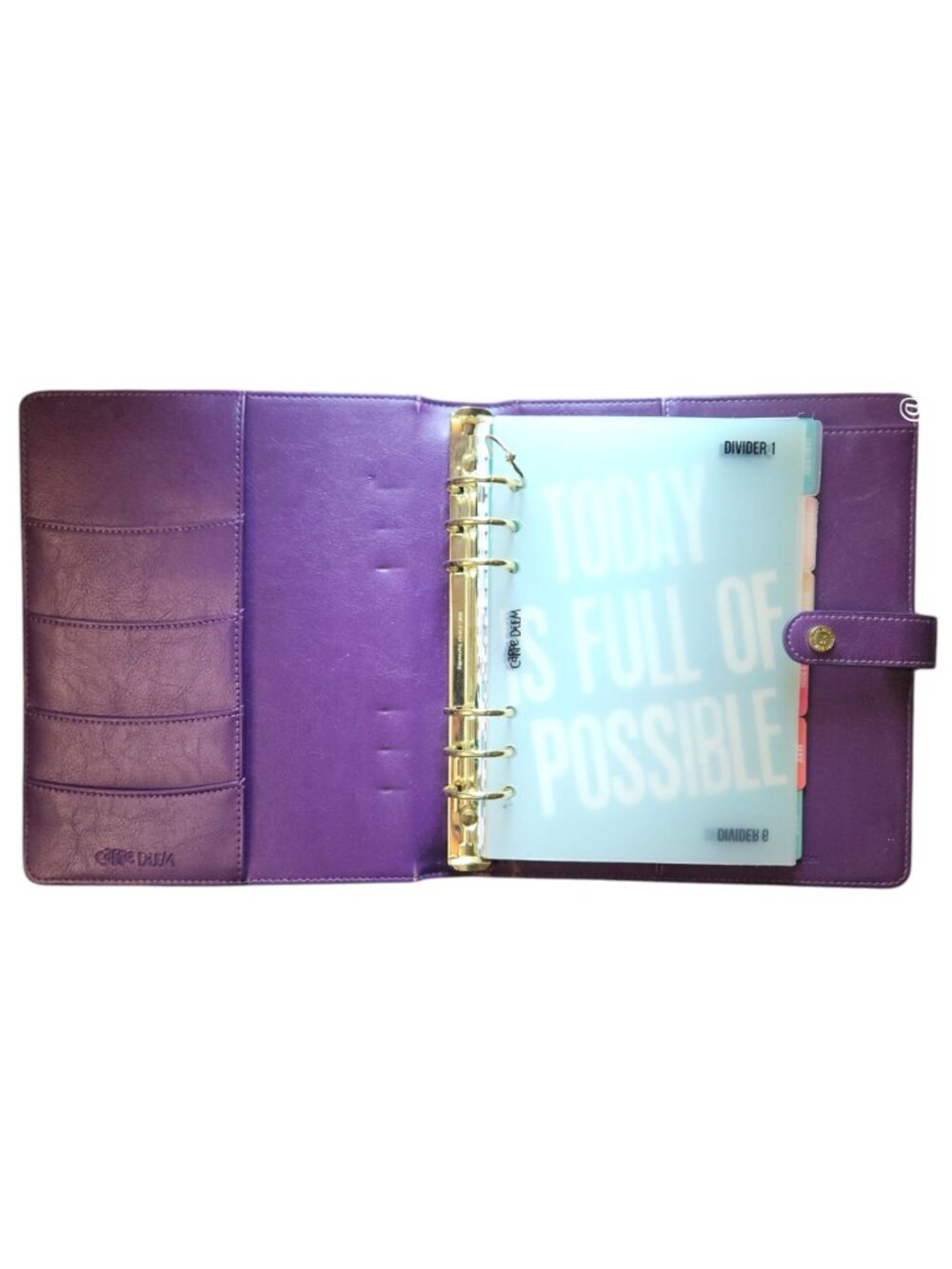 Simple Stories Carpe Diem A5 Planner 6 Rings w/Dividers & Inserts GRAPE - Picture 2 of 12